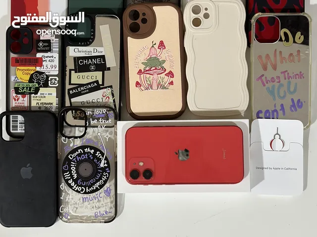 SAR 1699 Apple Iphone 12 mini 64GB(RED) with 12 cases with FaceTime