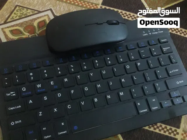 طقم كيبورد وماوس وايرلس وبلوتوث (شحن) بحالة الوكالة مع كرتونته باقي التفاصيل بالوصف