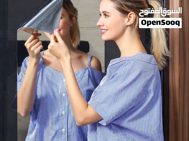 مرايا لاصقه رول لاصقه 100سم في 50 سم رول ستيكر مرايه ديكور مراية مرآيه رول استيكر
