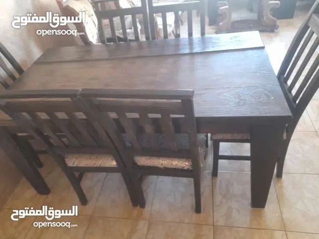 طاولة سفرة 6 كراسي خشب سويد