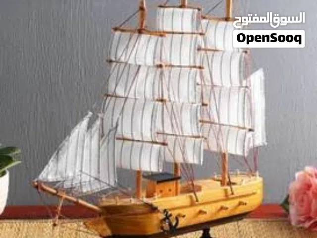 منظر سفينه باخره شراعيه خشب انتيك ديكور حجم كبير و الحجم الصغير