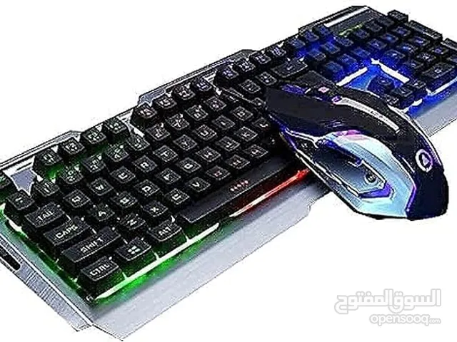 كيبورد وماوس جيمنق Wired Metal Gaming Keyboard And Mouse Combo - X100