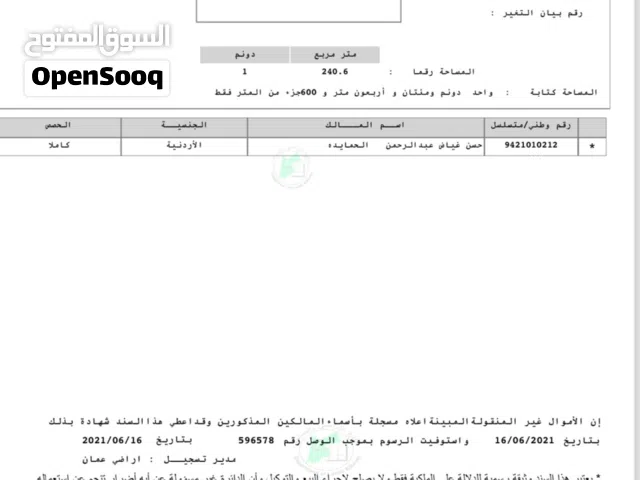 ارض للبيع عبدون الوسطاني على الشارع الرئيسي من المالك مباشرة