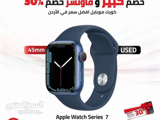 APPLE WATCH SERIES 7 ( 45M ) USED /// ساعة ابل الجيل السابع مستعمل مقاس 45 ملي وكاله