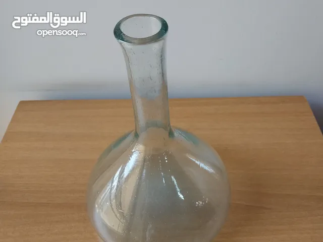 Vintage-Style Round Glass Vase – Unique Decorative Piece