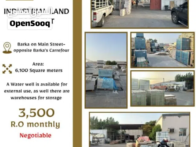 Industrial land for rent or investment Located on the main road and includes a well Area: 6000 squ
