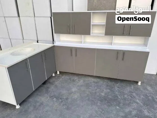 كاونترات خشب mdf مع ملحق وسنك