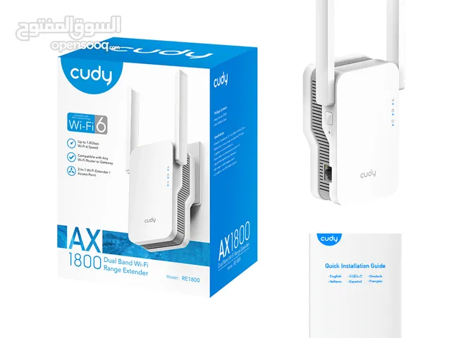 AX1800 Dual Band Wi-Fi 6 Range Extender, Model: RE1800 موسع شبكة كودي واي فاي 6