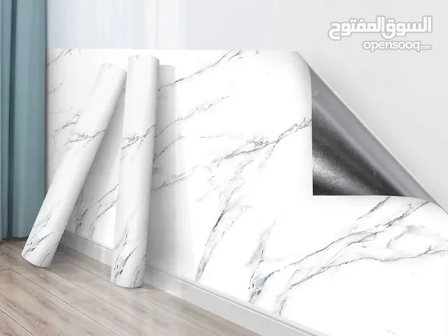 رول بديل الرخام PVC   لاصق قوي جدا مقاوم للحرارة ضد العفن والتآكل شكل مطبخك اجمل مع رول رخام