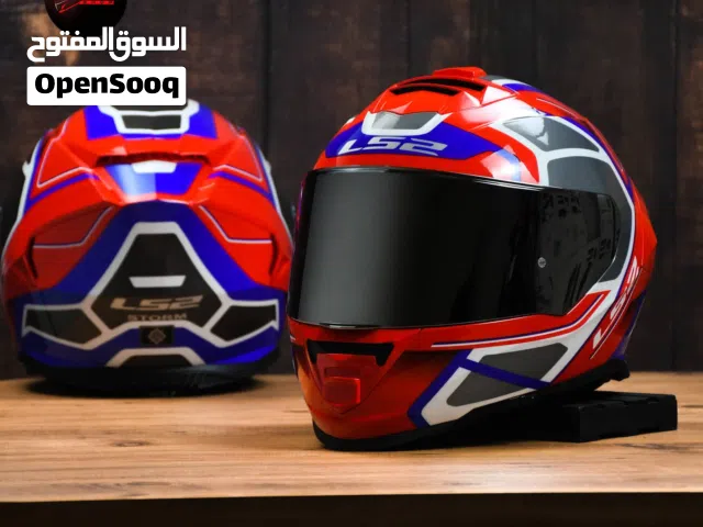 خوذة ls2 assault ff800 storm لون احمر لامع قياس Xl