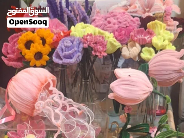 Pipe cleaners & Satin flowers