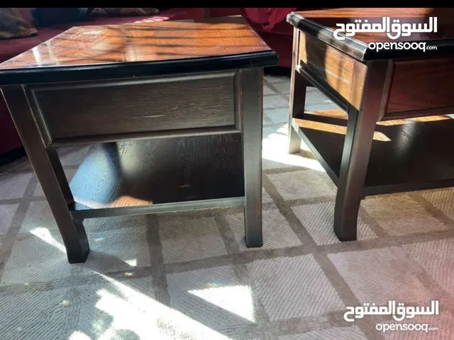 طاولات جانبيات عدد 2خشب محلي مش مضفوط