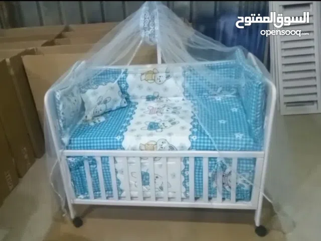 سرير أطفال خشب زان مصري جديد + الفراش بالمجان