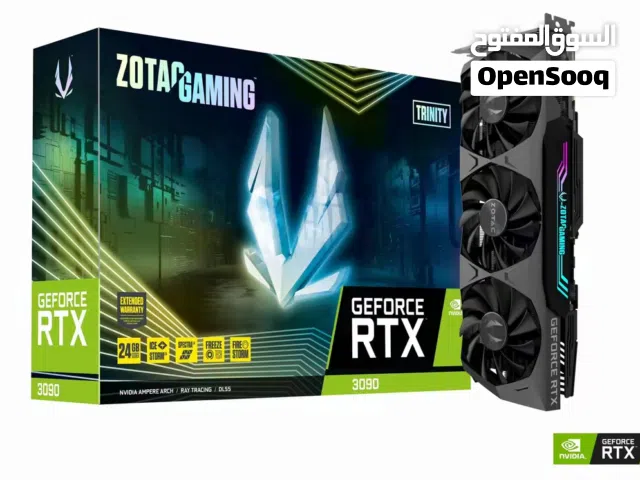 للبيع كرت 3090 zotac 24  سعر 190 قيقه وكرت 3070  السعر 85