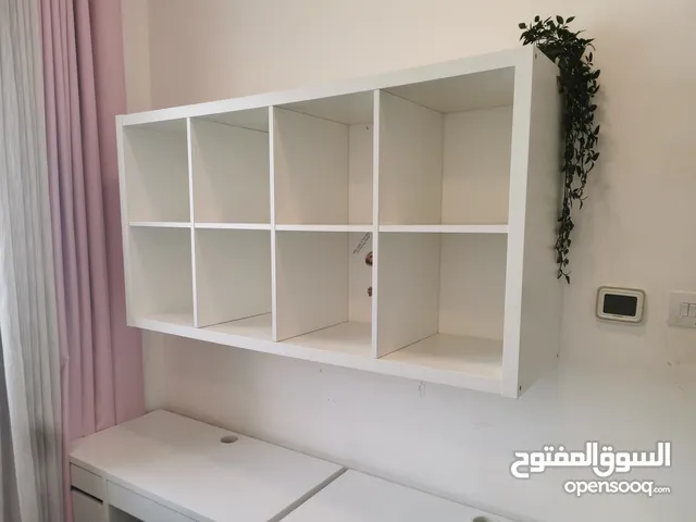 Stylish White Wall Shelf with Spacious Compartments