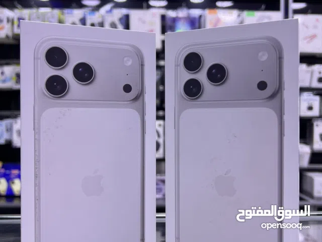 iPhone 17 Pro Max ( 1 Tera ) ايفون 17 برو ماكس 1024 جيجابايت متوفر باللون الابيض كفالة الشركة سنة
