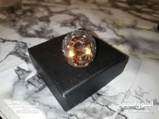 للبدل على طيور خاتم فضة مختوم 925 فخم حجر سلطانايت بتغير لونه مع الاضائة غير مستعمل