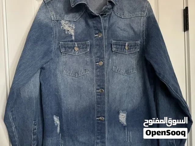 جاكيت جينز رجالي ونسائي قياس 2Xl السعر 15 الف مع التوصيل