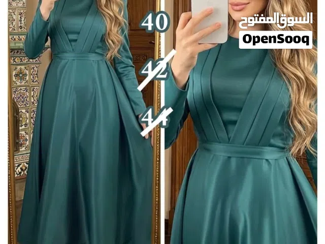 فستان سهرة ساتان تركي