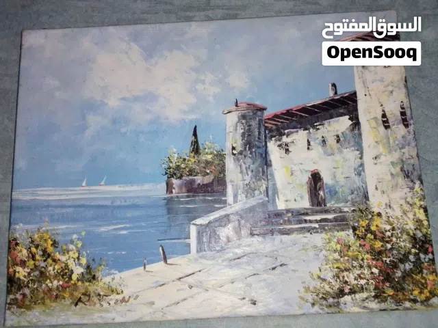 لوحتان فنيتان أكرليك على قماش