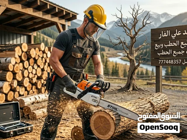 بيع وشراء وتقطيع جميع انواع الحطب
