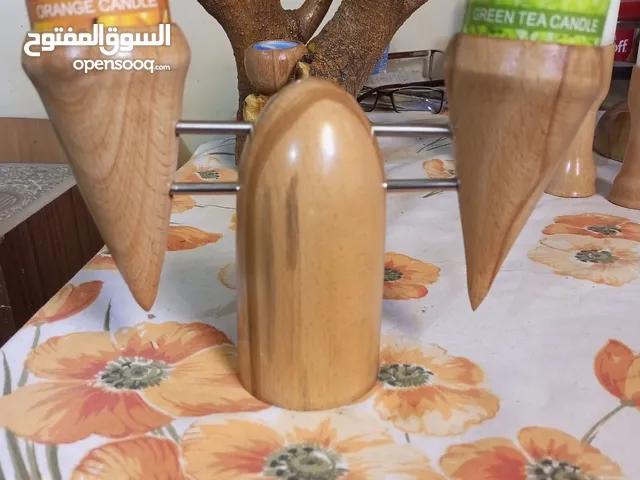 شمعدانات خشب شغل يدوي خشب زان