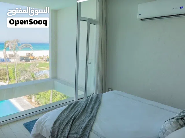 شاليه فاخر للبيع في العين السخنة  130م  تشطيب كامل + تكييفات  تقسيط 10 سنوات