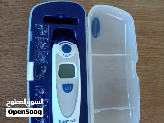 Thermoval duo scan (ألماني أصلي) ميزان حرارة طبي رقمي يعمل بالأشعة  الحمراء.عند طربق الأذن والجبين