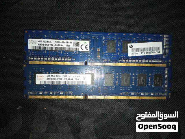 Ram DDR3 8G 4G يوجد رام