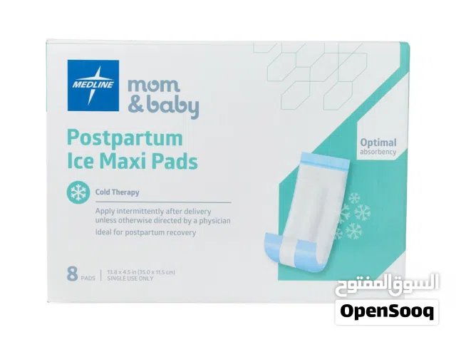 Medline 2-in-1 Absorbent Perineal Pad and Instant Cold Ice Packs for Postpartum Care