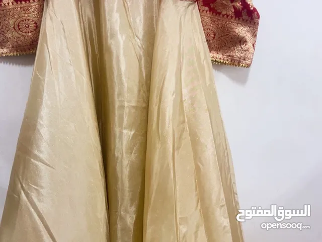 self designed red dress