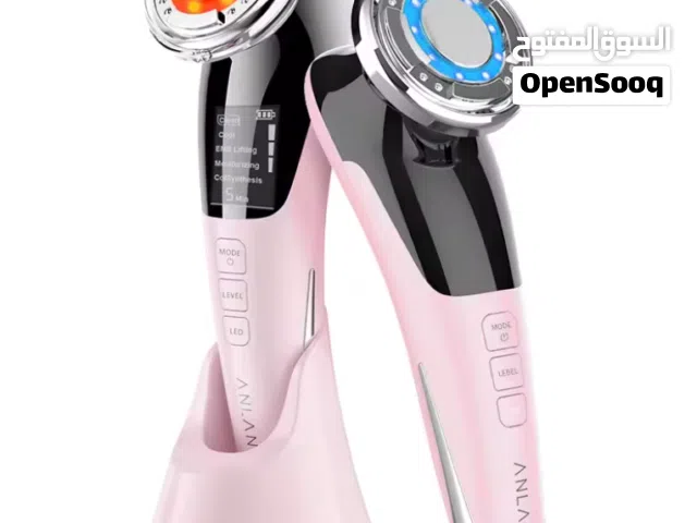 4-in-1 Microcurrent Facial Heating and Cooling Device, Red and Blue Light Facial and Neck Massage S