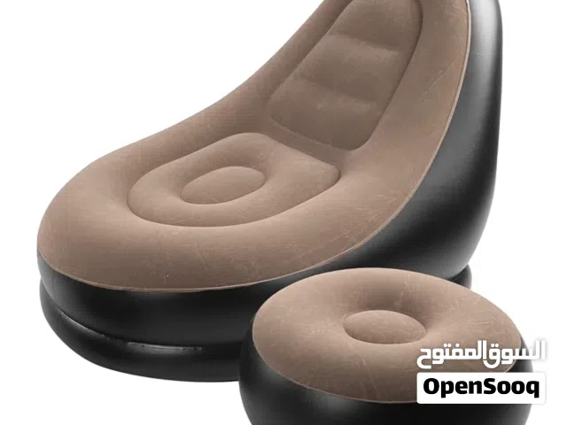اريكه مع مسند قدم قابله للنفخ جديد متوفر توصيل لجميع محافضات