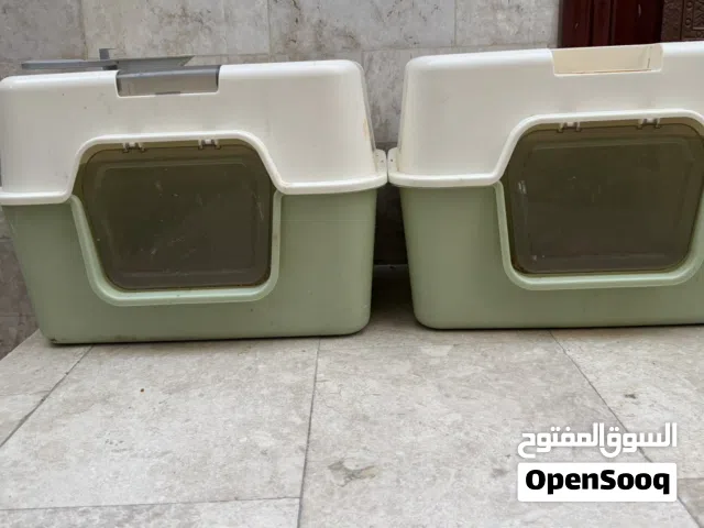 صندوقين رمل للقطط