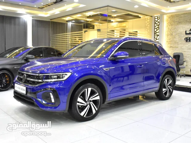Volkswagen T-ROC R-Line ( 2023 Model ) in Blue Color GCC Specs