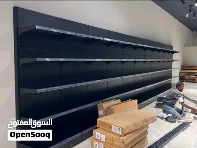 رفوف  سوبر ماركت رفوف تخزين رفوف مستودع رفوف بقاله رفوف محلات تجاريه رفوف صيدليه كاشير عربيات. طبالي