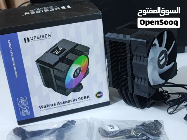 مبرد هوائي حجم 90 مع شاشة لقراءة درجة الحرارة يدعم منصات انتل و amd جديد غير مستخدم