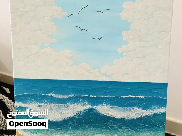 Original Handmade Acrylic Painting  Ocean Seascape Wall Art