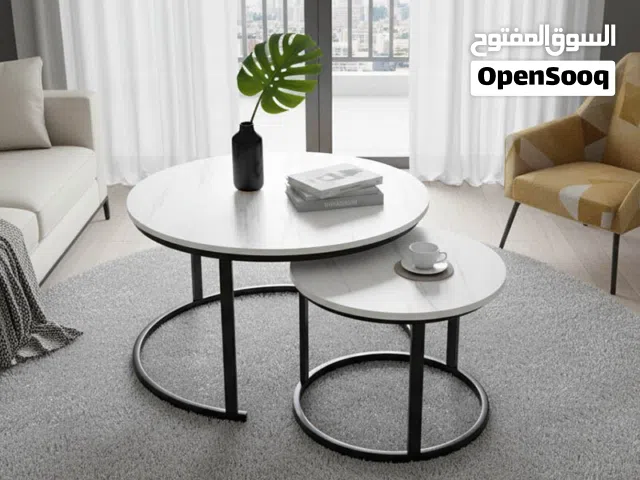 طاولة قهوة   .دايرية طاولة وسط جلوس تقديم استقبال سنتر اثاث Wooden coffee table center table seating
