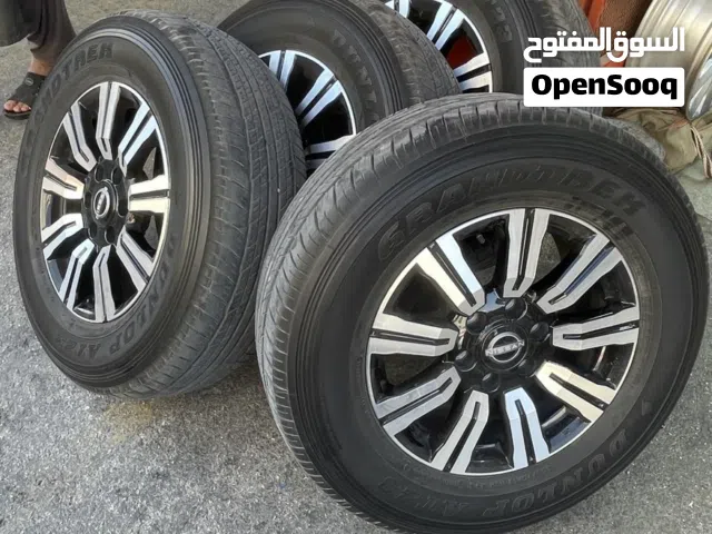 4 جنوط وكفرات مقاس 18 نيسان باترول 2022 مستعمله للبيع