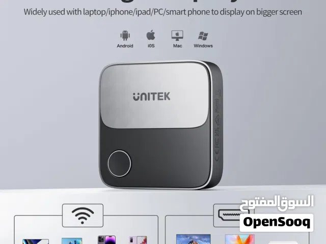 جهاز عرض الشاشة اللاسلكي من شركة يونيتك  (HDMI - 4K) Unitek V1162B01 Wireless Screen Mirroring Displ