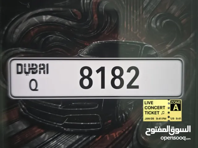 Dubai Number plate