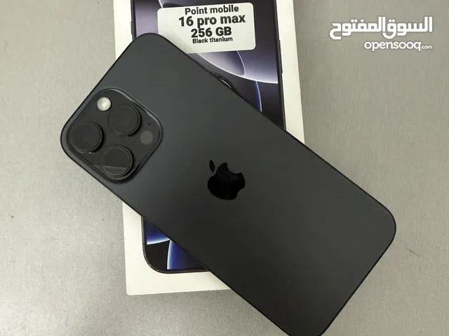 ايفون 16 برو ماكس 256 شرق اوسط وكاله مع الكرتونه والشاحن لون اسود مميز