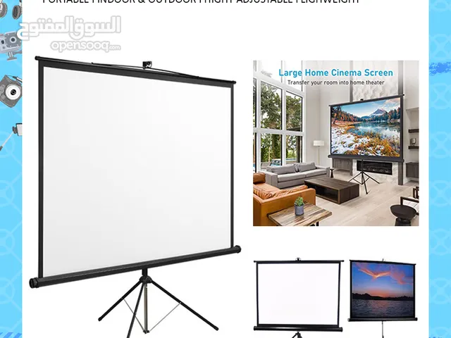 Projector Screen with Tripod 1.8x1.8 Meter ll Brand-New ll