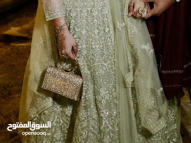 Stunning Olive gown fully embroidered