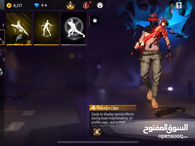 Free Fire accounts For sell and Gun skins With good collection and rare account with 5 level account
