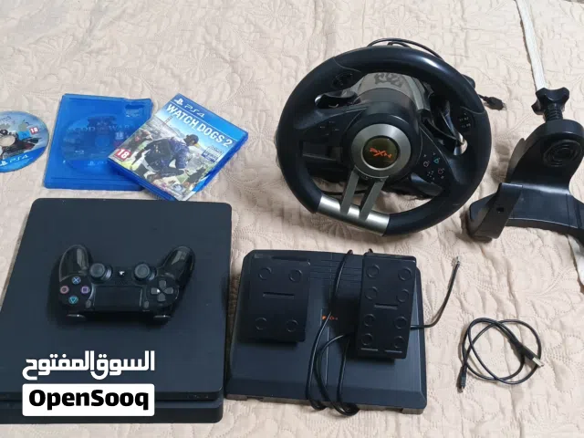 playstation4 slim+شاشة وباقي المرفقات الي بالصورة ممكن بيع الجهاز لحال او الشاشة لحال الوصف مهم