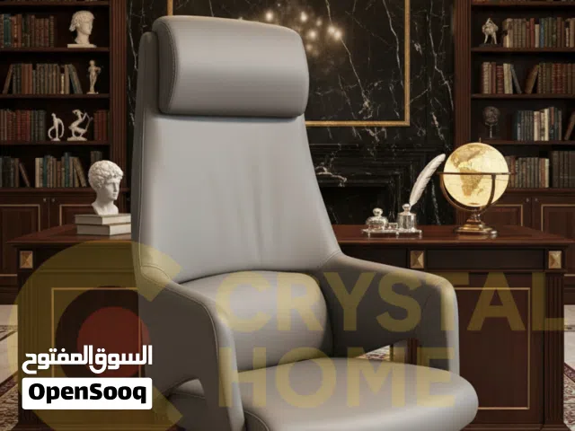 كرسي مدير جلد فخم  تصميم أنيق وراقي يناسب جميع المكاتب. كرسي جلد  كرسي فخامه -كرسي مدير كرسي  مريح