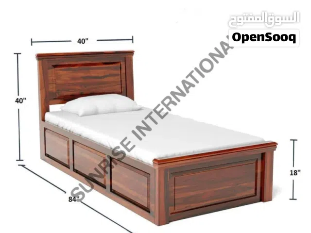 Single Wooden Bed with Mattress(Used)