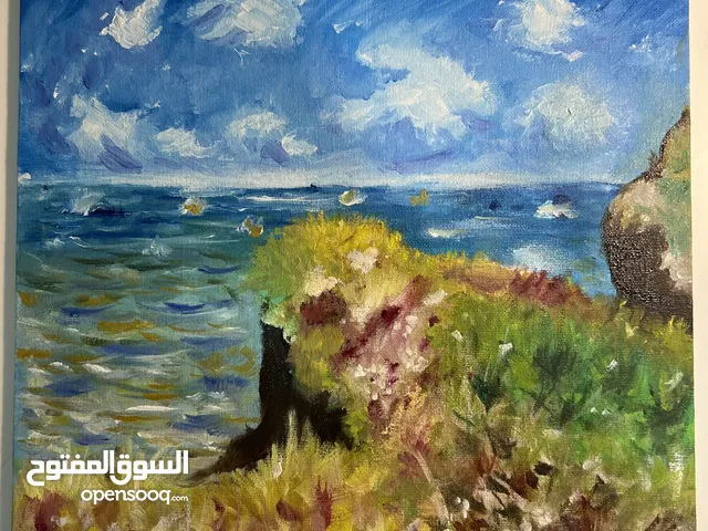 Hand-painted reproduction of Claude Monet’s (cliff walk at the pourville 1882)